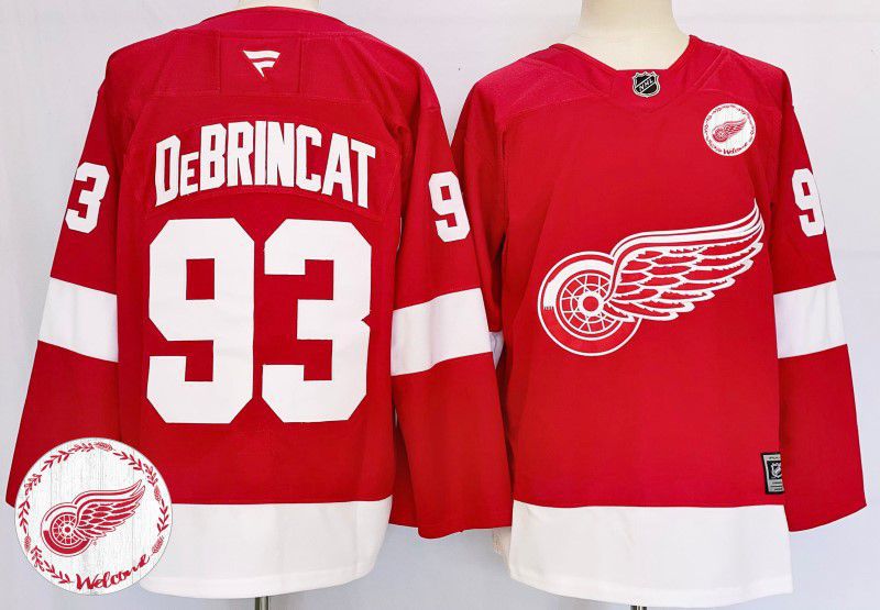 Men Detroit Red Wings #93 Debrincat Red Fanatics 2025 NHL Jersey style 3